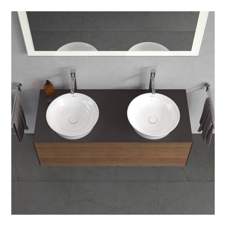Duravit Meuble sous-lavabo White Tulip 130x55 cm, 2 tiroirs, gris mat s-matt