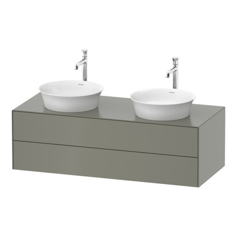Duravit Meuble sous lavabo White Tulip 130x55 cm, 2 tiroirs, gris pierre mat