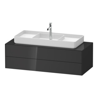 Duravit Meuble sous lavabo White Tulip 130x55 cm, B, gris, avec éclairage