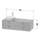 Duravit Meuble sous lavabo White Tulip 130x55 cm, B R, E N gra m, k Ein/m Be