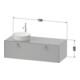 Duravit Meuble sous-lavabo White Tulip 130x55 cm, blanc, éclairage intégré