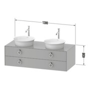 Duravit Meuble sous-lavabo White Tulip 130x55 cm, E Nat avec éclairage intégré-4