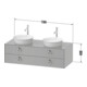 Duravit Meuble sous lavabo White Tulip 130x55 cm, E Nat gra g, k Ein/m Be