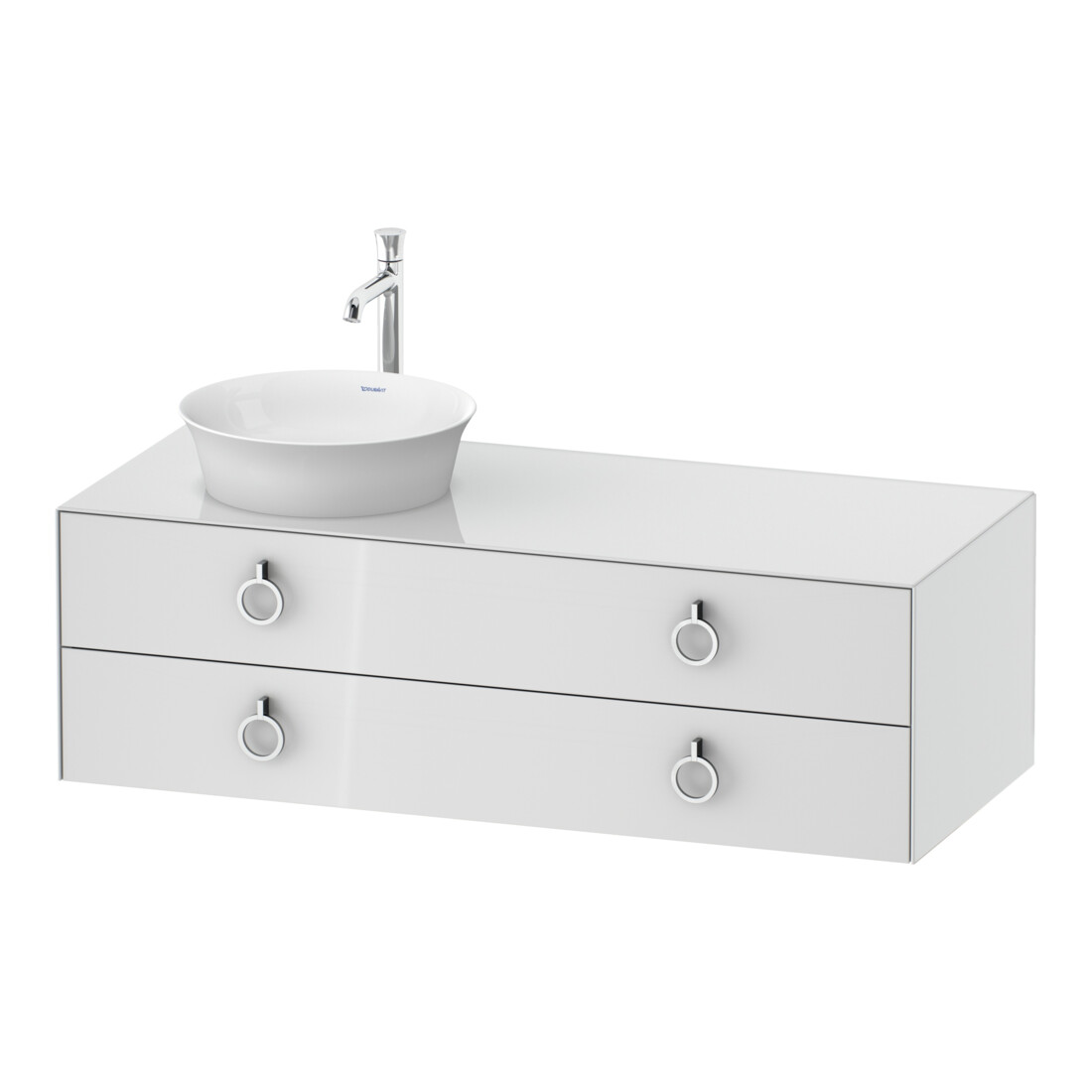 Duravit Meuble sous-lavabo White Tulip 130x55 cm, L P, blanc, avec éclairage intégré