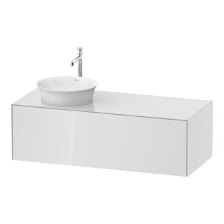 Duravit Meuble sous lavabo White Tulip 130x55 cm, L P, blanc, avec éclairage intégré