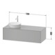 Duravit Meuble sous lavabo White Tulip 130x55 cm, L P, blanc, avec éclairage intégré