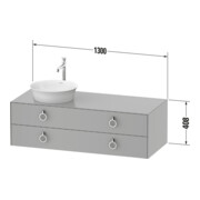 Duravit Meuble sous-lavabo White Tulip 130x55 cm, L P, gris g, k avec éclairage-5