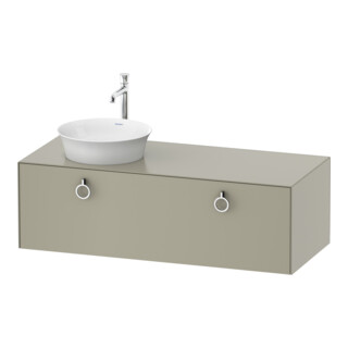 Duravit Meuble sous-lavabo White Tulip 130x55cm, 1 tiroir à gauche, taupe mat