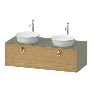 Duravit Meuble sous-lavabo White Tulip 130x55cm, 1 tiroir, blanc brillant