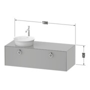 Duravit Meuble sous-lavabo White Tulip 130x55cm, B P, gris m, avec éclairage intégré-5