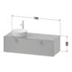 Duravit Meuble sous lavabo White Tulip 130x55cm, L m, P m, k avec éclairage