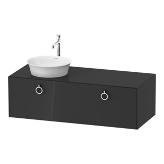 Duravit Meuble sous lavabo White Tulip 130x55cm, L P, gris, avec éclairage intégré