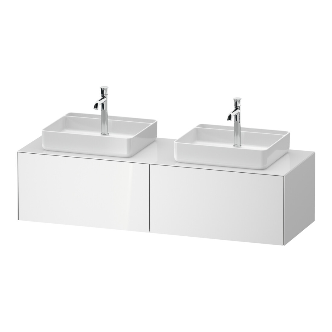 Duravit Meuble sous-lavabo White Tulip 160x55 cm, 2 tiroirs, éclairage intégré