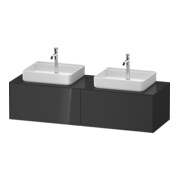 Duravit Meuble sous lavabo White Tulip 160x55 cm, 2 tiroirs, gris, éclairage intégré