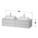 Duravit Meuble sous lavabo White Tulip 160x55 cm, 4 tiroirs, blanc, avec éclairage