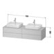 Duravit Meuble sous-lavabo White Tulip 160x55 cm, 4 tiroirs, blanc mat, éclairage intégré