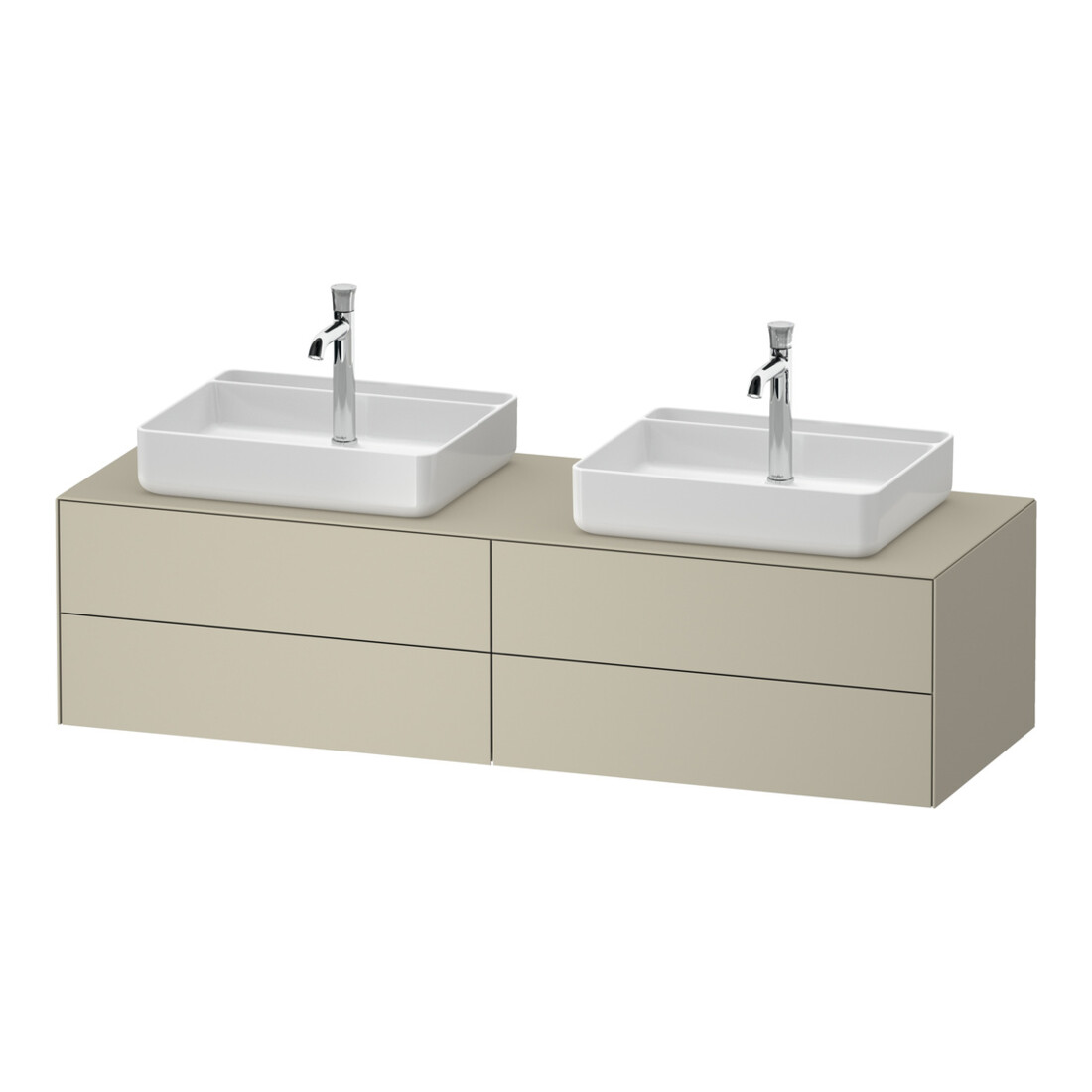 Duravit Meuble sous lavabo White Tulip 160x55 cm, 4 tiroirs, éclairage intégré