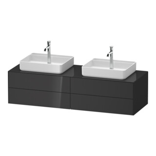 Duravit Meuble sous lavabo White Tulip 160x55 cm, 4 tiroirs, gris, éclairage intégré