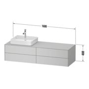 Duravit Meuble sous lavabo White Tulip 160x55 cm, Be R, E N gra g, k Ei/m IB-4