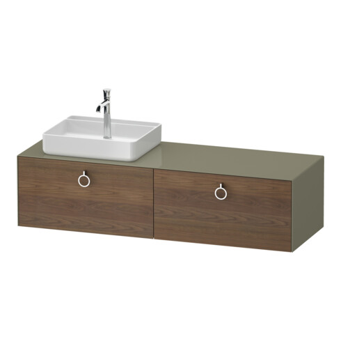 Duravit Meuble sous lavabo White Tulip 160x55 cm, blanc, avec portes, à gauche