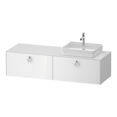 Duravit Meuble sous lavabo White Tulip 160x55 cm, blanc, éclairage intégré