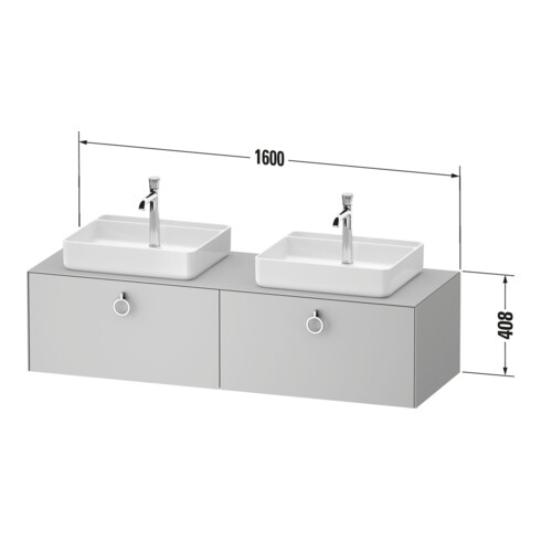 Duravit Meuble sous-lavabo White Tulip 160x55 cm, E Nat gra g, k Ein/m Be