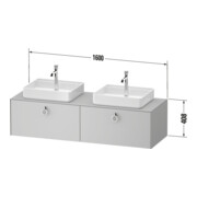Duravit Meuble sous-lavabo White Tulip 160x55 cm, E Nat gra g, k Ein/m Be-4