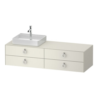 Duravit Meuble sous lavabo White Tulip 160x55 cm, L P, sans robinetterie, avec ouverture