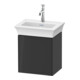 Duravit Meuble sous lavabo White Tulip 38,4x29,8 cm, 1 porte, raccord D, gris brillant-1