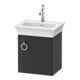 Duravit Meuble sous-lavabo White Tulip 38,4x29,8 cm, 1 tiroir, à droite, gris brillant-1