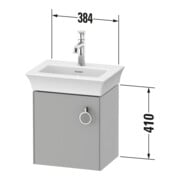 Duravit Meuble sous-lavabo White Tulip 38,4x29,8 cm, 1 tiroir, gris brillant-5