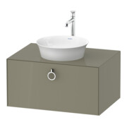 Duravit Meuble sous lavabo White Tulip 40,8x80x55 cm, 1 tiroir, gris pierre laqué brillant