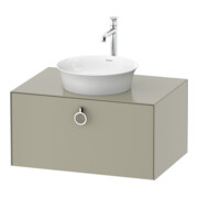 Duravit Meuble sous lavabo White Tulip 40,8x80x55 cm, 1 tiroir, gris taupe mat-1