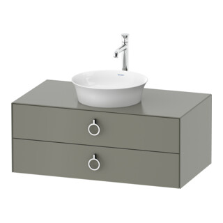 Duravit Meuble sous lavabo White Tulip 40,8x80x55 cm, 2 tiroirs, avec poignée, gris mat