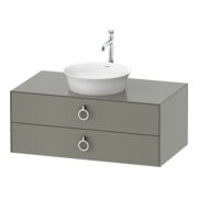Duravit Meuble sous lavabo White Tulip 40,8x80x55 cm, 2 tiroirs, avec poignée, gris mat