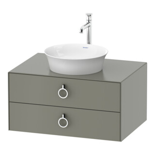 Duravit Meuble sous-lavabo White Tulip 40,8x80x55 cm, 2 tiroirs, avec poignée, gris mat satiné