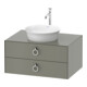 Duravit Meuble sous-lavabo White Tulip 40,8x80x55 cm, 2 tiroirs, avec poignée, gris mat satiné-1