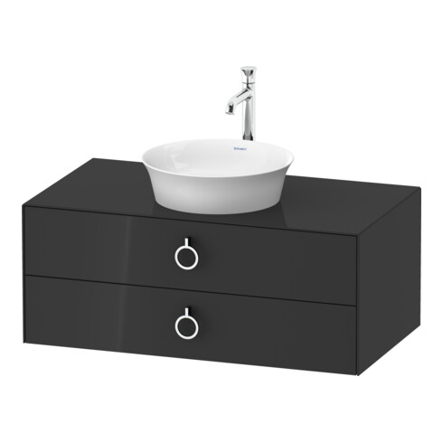 Duravit Meuble sous-lavabo White Tulip 40,8x80x55 cm, 2 tiroirs, gris brillant