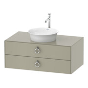 Duravit Meuble sous lavabo White Tulip 40,8x80x55 cm, 2 tiroirs, gris taupe mat