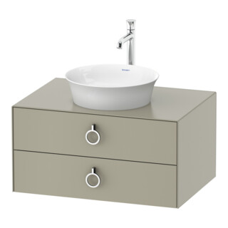 Duravit Meuble sous-lavabo White Tulip 40,8x80x55 cm, 2 tiroirs, gris taupe mat