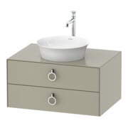 Duravit Meuble sous-lavabo White Tulip 40,8x80x55 cm, 2 tiroirs, gris taupe mat