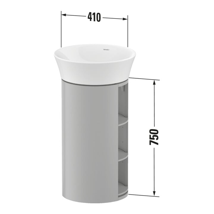 Duravit Meuble sous-lavabo White Tulip 41x41x75 cm, 2 compartiments, blanc nord s-mat