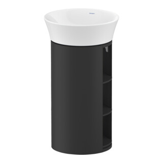 Duravit Meuble sous lavabo White Tulip 41x41x75 cm, 2 compartiments horizontaux, graphite mat s-matt