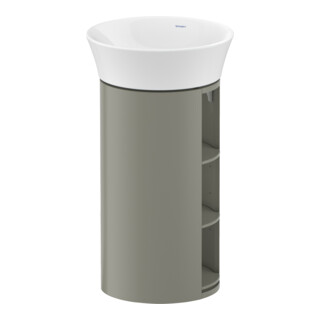Duravit Meuble sous-lavabo White Tulip 41x41x75 cm, 2 portes bois, gris pierre mat