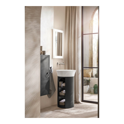 Duravit Meuble sous lavabo White Tulip 41x41x75 cm, 2 tiroirs bois, US N gris mat s-matt