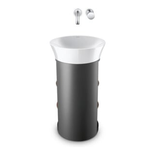 Duravit Meuble sous lavabo White Tulip 41x41x75 cm, 2 tiroirs bois, US N mas/gris brillant