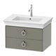 Duravit Meuble sous lavabo White Tulip 41x68,4x45,8 cm, 2 tiroirs, gris pierre mat-1