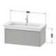 Duravit Meuble sous-lavabo White Tulip 41x98,4x45,8 cm, 1 tiroir, graph s-mat