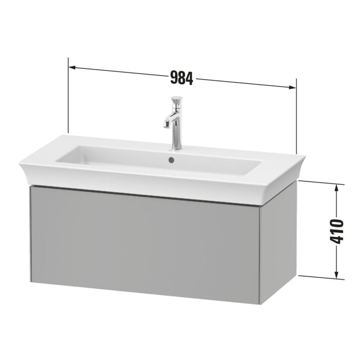 Duravit Meuble sous-lavabo White Tulip 41x98,4x45,8 cm, 1 tiroir, graph s-mat