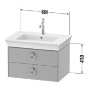 Duravit Meuble sous-lavabo White Tulip 68,4x45,8 cm, 2 tiroirs, blanc-4